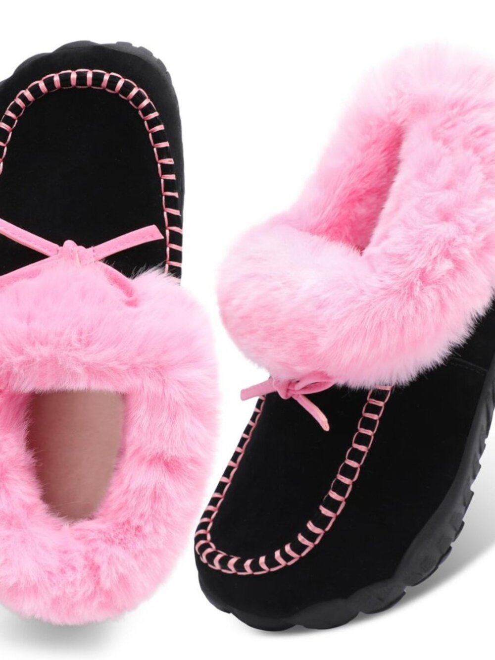 Womens Moccasin Snow Boots Warm Winter Boots Ankle Boots for Women Outdoor Fur